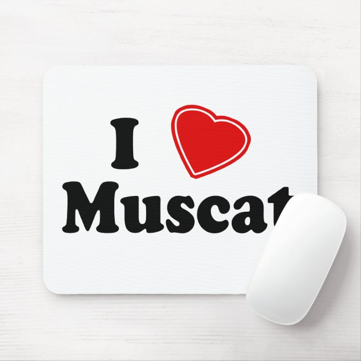 I Love Muscat Mouse Pad