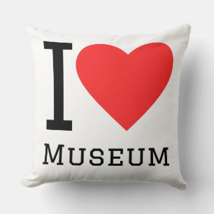 I love museum throw pillow