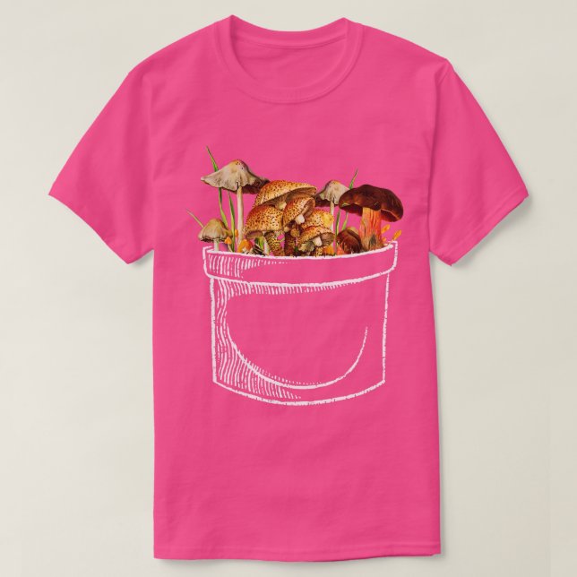 I Love Mushrooms In My Pocket by Tobe Fonseca T-Shirt (Design Front)