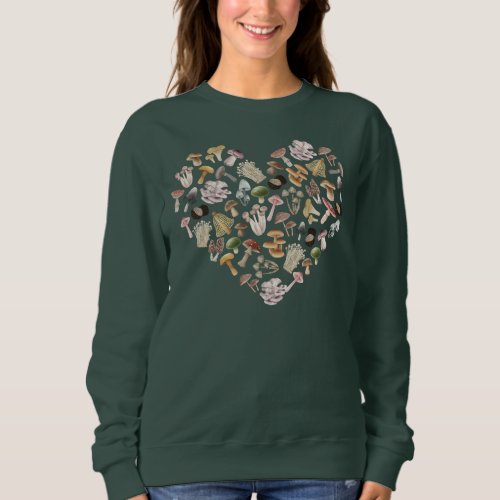I Love Mushrooms Sweatshirt Mushroom Lover Sweatshirt