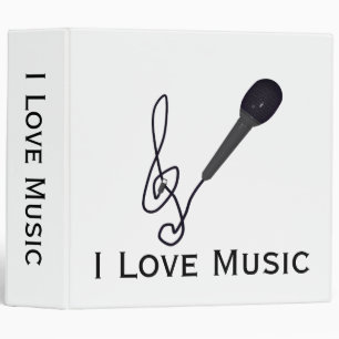 I love music 3 ring binder