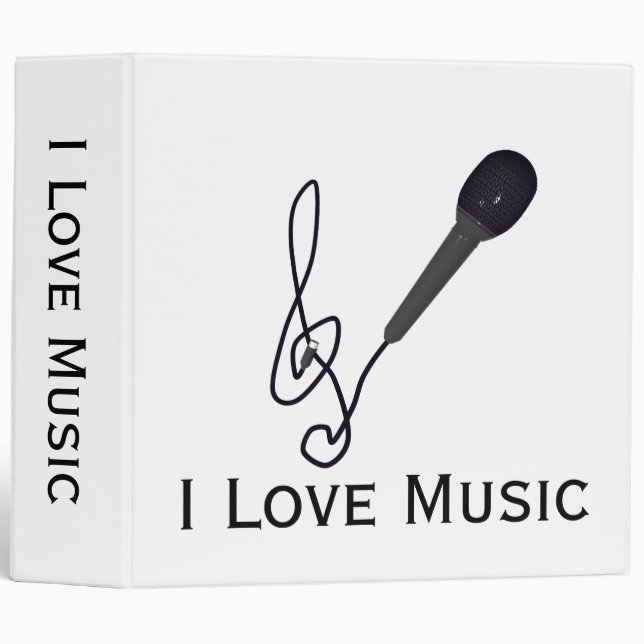 I love music 3 ring binder (Front/Spine)