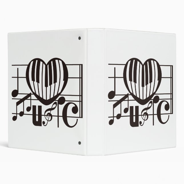 I LOVE MUSIC 3 RING BINDER (Background)