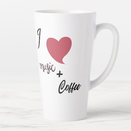 I love music and chai latte mug