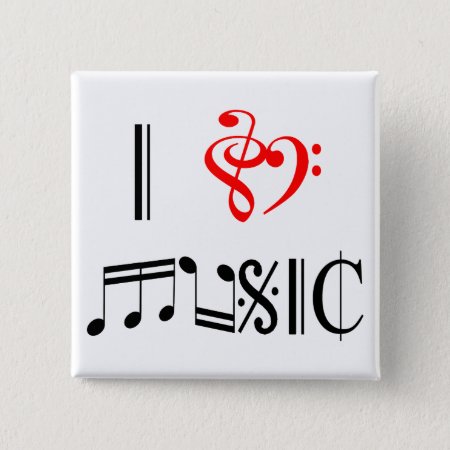 I Love Music Button
