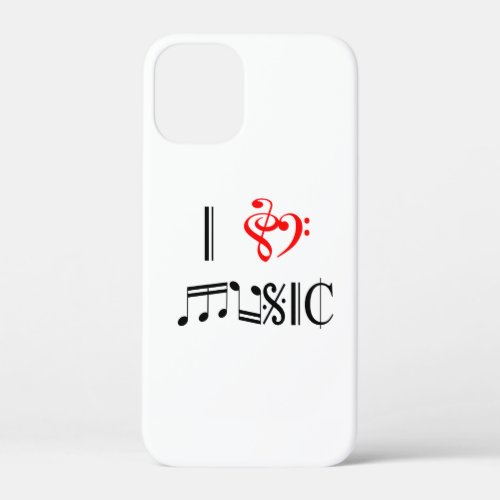 I Love Music iPhone 12 Mini Case