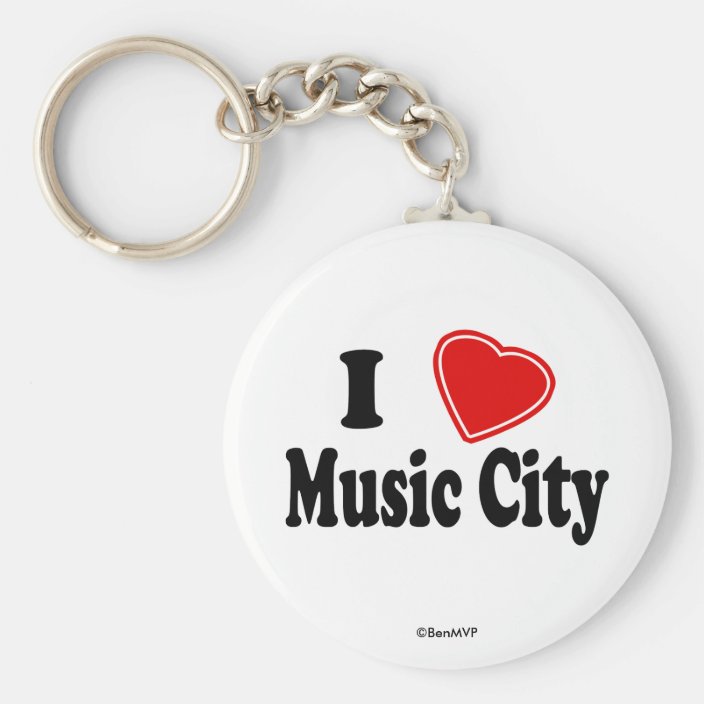 I Love Music City Key Chain