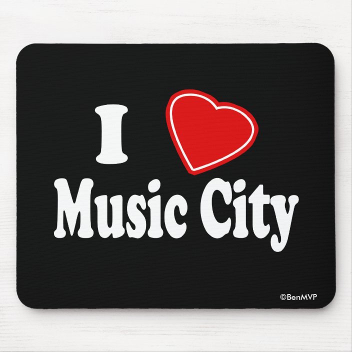 I Love Music City Mousepad