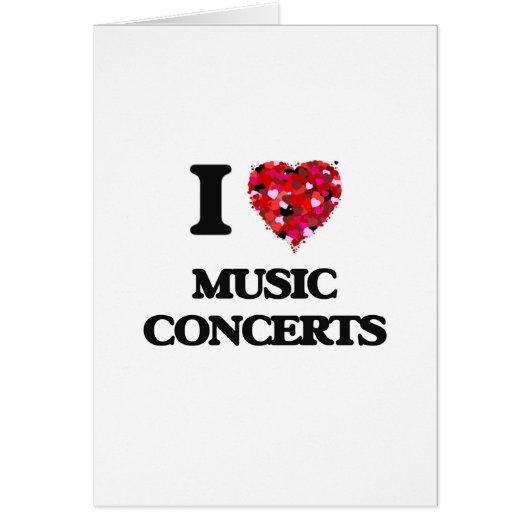 I Love Music Concerts Cards (Front)