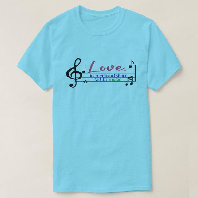 ı love music,funny gifts T-Shirt (Design Front)