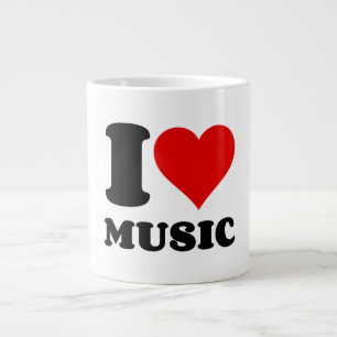 I LOVE MUSIC GIANT COFFEE MUG