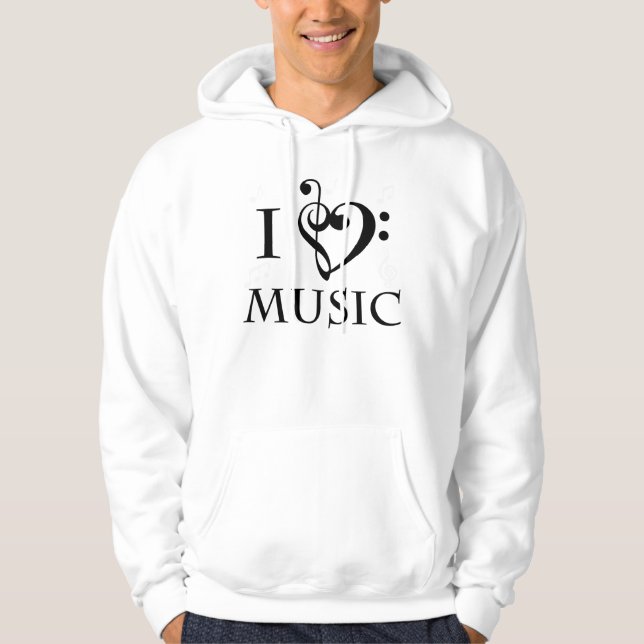 I Love Music hoodie (Front)