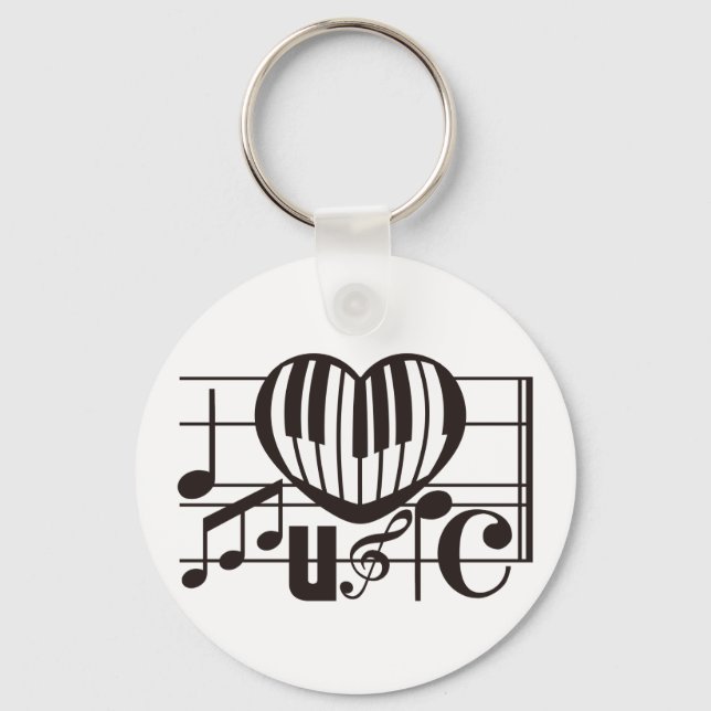 I LOVE MUSIC KEYCHAIN (Front)