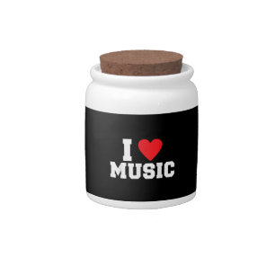 I love Music Lover Candy Jar