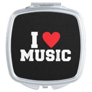 I love Music Lover Compact Mirror