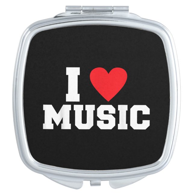I love Music Lover Compact Mirror (Front)