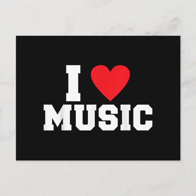 I love Music Lover Postcard (Front)