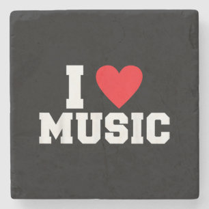 I love Music Lover Stone Coaster