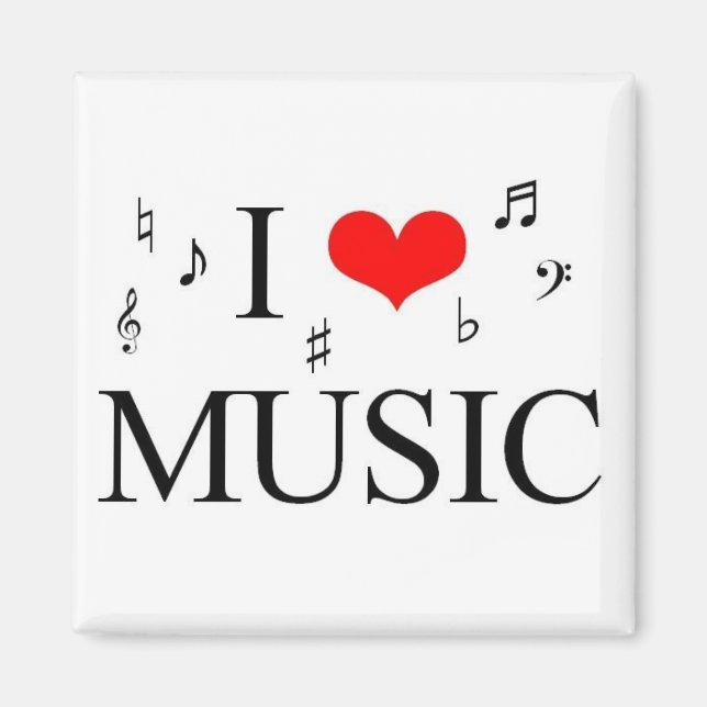 i Love Music Magnet (Front)