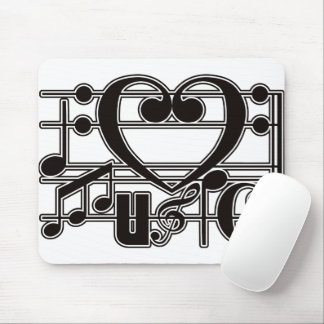 I LOVE MUSIC MOUSE PAD