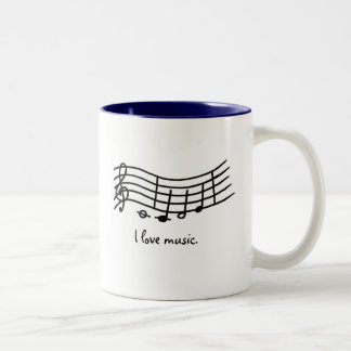 I love music, notes on wavy scale mugs