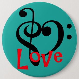 I Love Music Pinback Button