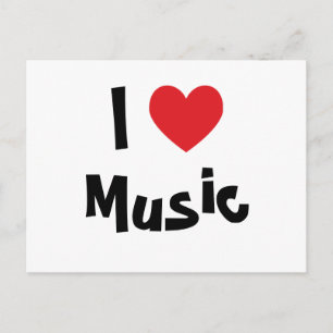 I Love Music Postcard