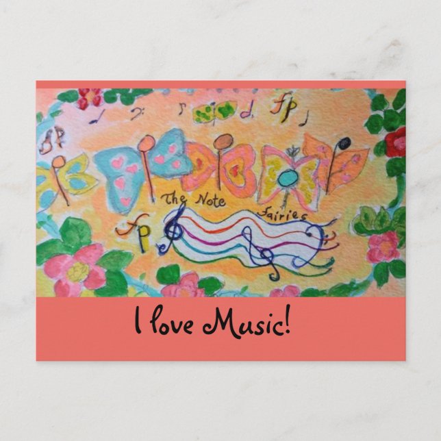 I love music! postcard (Front)