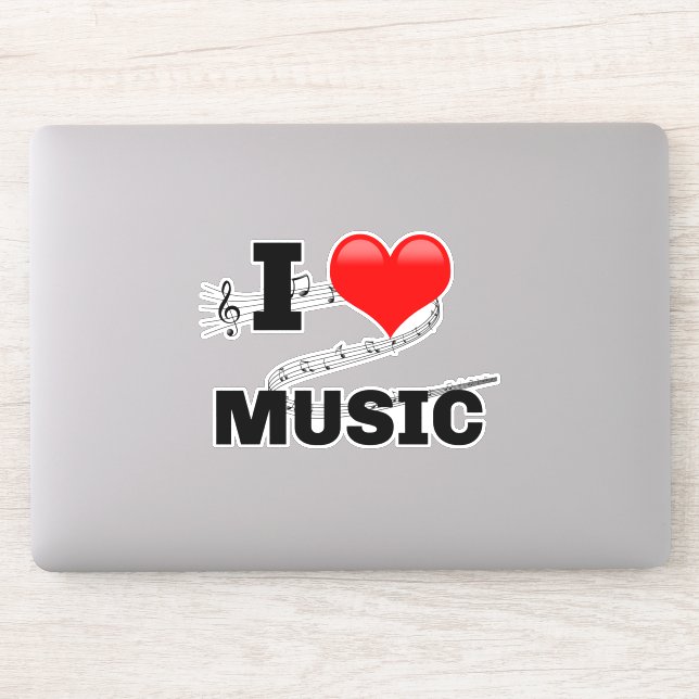 I Love Music Sticker (Computer)