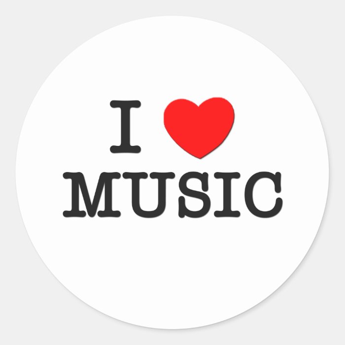 I Love MUSIC Stickers