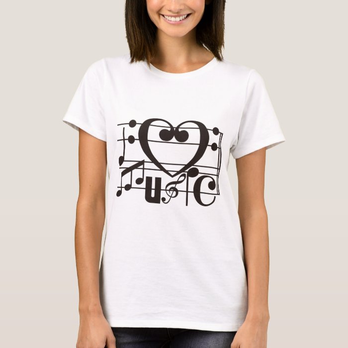 I LOVE MUSIC T-Shirt | Zazzle