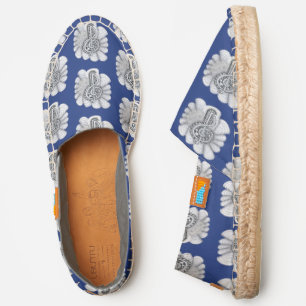 I Love Music Treble Clef Doodle in Any Color Espadrilles