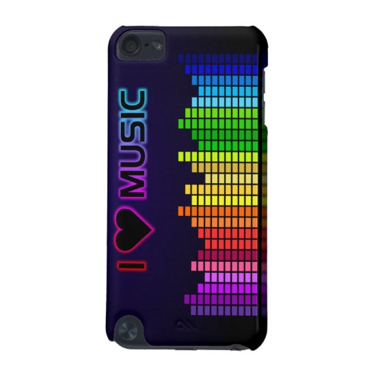 I Love Music with Equilizer iPod Touch Case