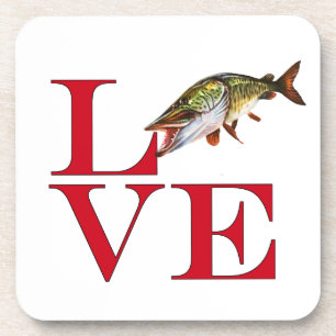 I Love Muskie Beverage Coaster