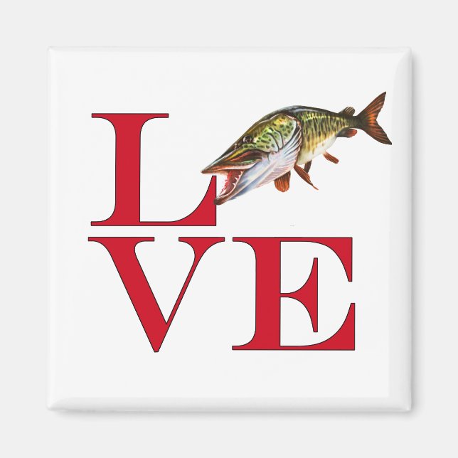 I Love Muskie Magnet (Front)