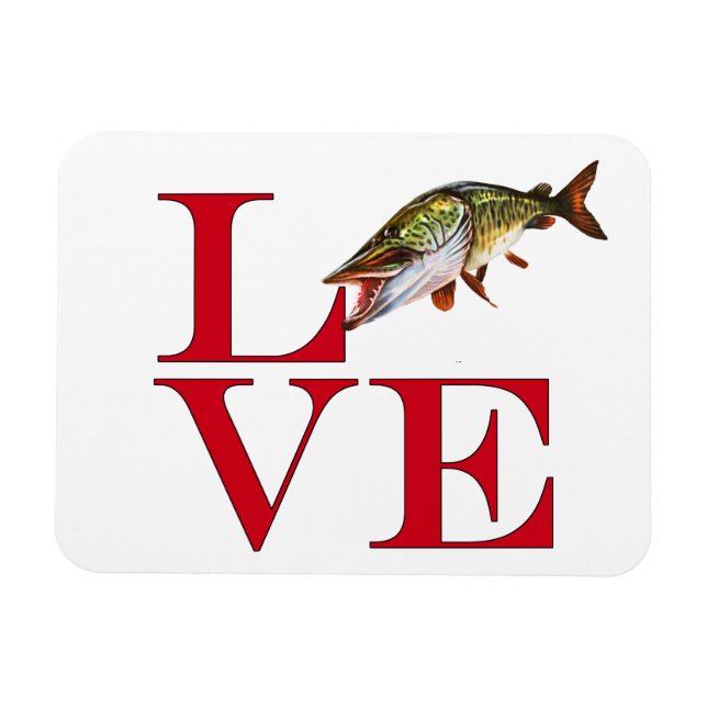 I Love Muskie Magnet (Horizontal)