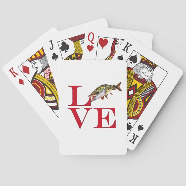 I Love Muskie Poker Cards (Back)