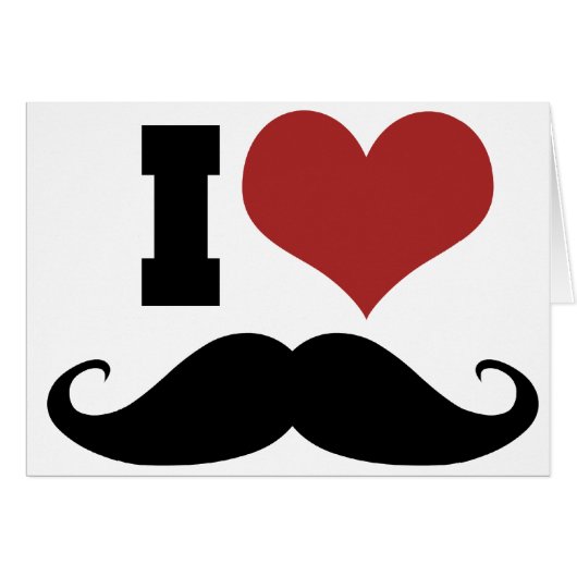 I Love Mustache (Front Horizontal)