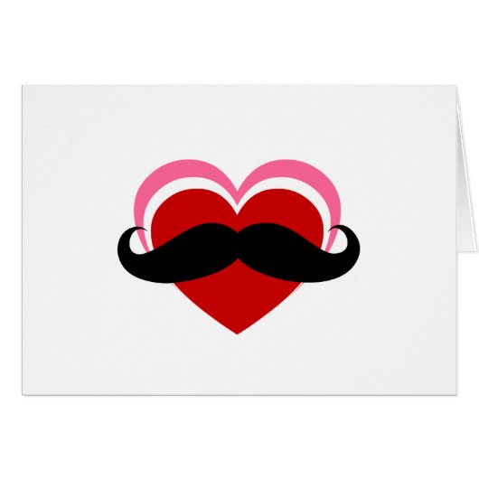 I LOVE MUSTACHE CARDS (Front Horizontal)