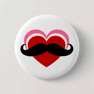 I LOVE MUSTACHE PINBACK BUTTON