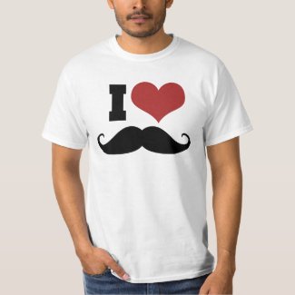 I Love Mustache T-Shirt