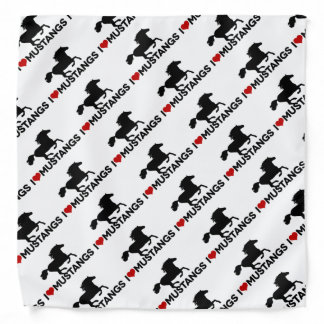 I Love Mustangs - Bandana