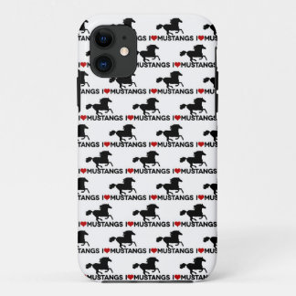 I Love Mustangs - iPhone Case