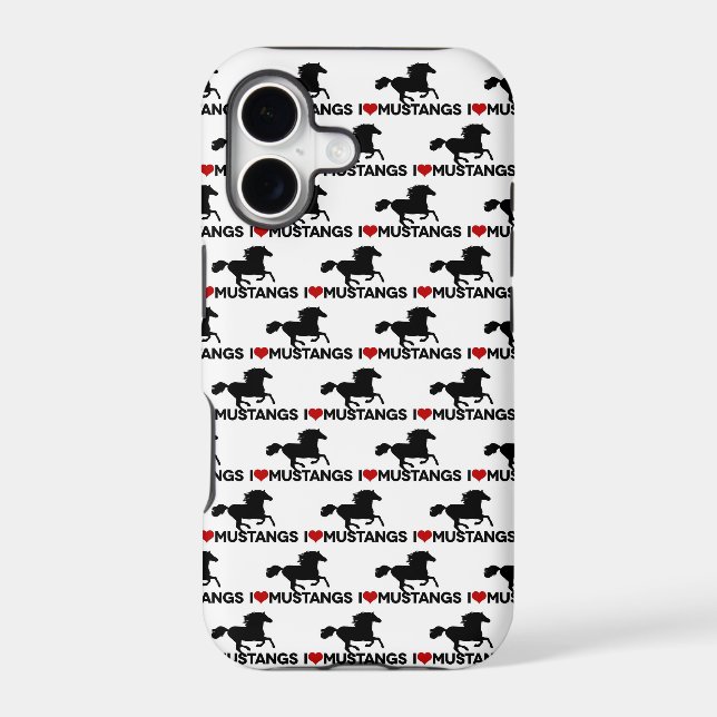 I Love Mustangs - iPhone Case (Back)