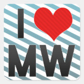 LOVE♡ I Love ZN Heart Sticker | Zazzle