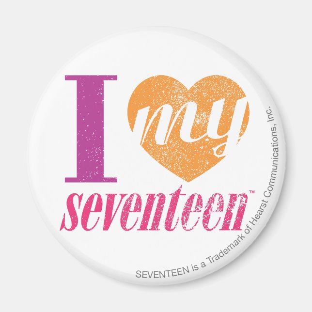 I Love My 17 Orange Magnet (Front)