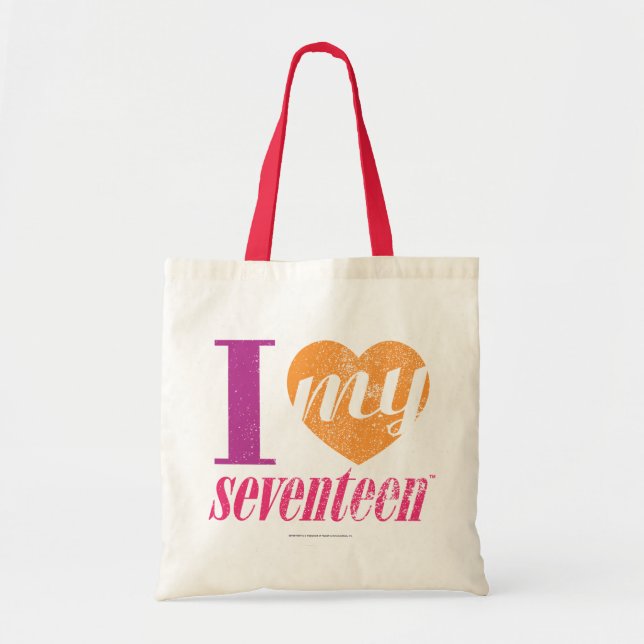 I Love My 17 Orange Tote Bag (Front)