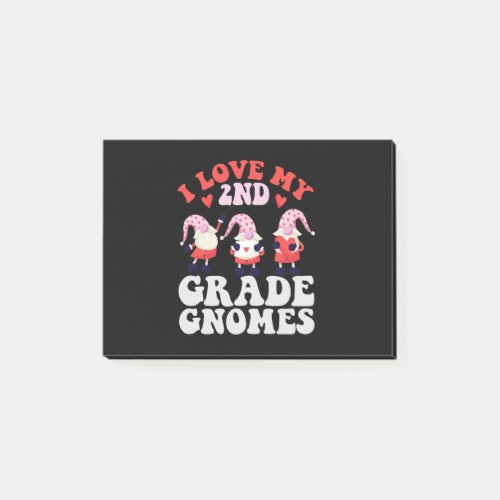 I Love my 2nd Grade Gnomes Teacher Valentine Gift Post_it Notes