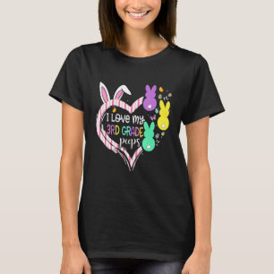 I Love My 3rd Grade Bunnies On Easter Day Heart Gr T-Shirt