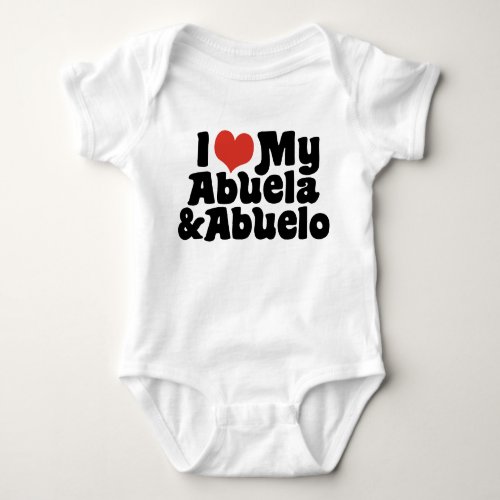 I Love My Abuela and Abuelo Baby Bodysuit